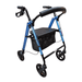 Slim Adjustable 8" Wheel Travel Rollator Powder Blue