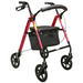 Slim Adjustable 8" Wheel Travel Rollator Red