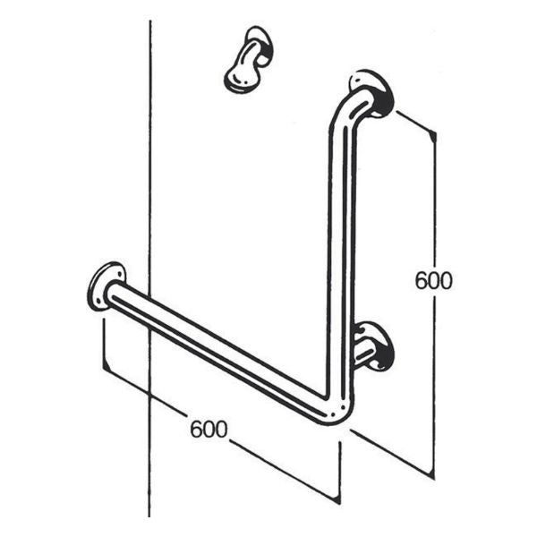 Stainless Steel Bath Rail 32mm AC0590
