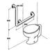 Stainless Steel Toilet Rails 32mm AC0370