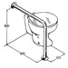Stainless Steel Toilet Rails 32mm AC0450