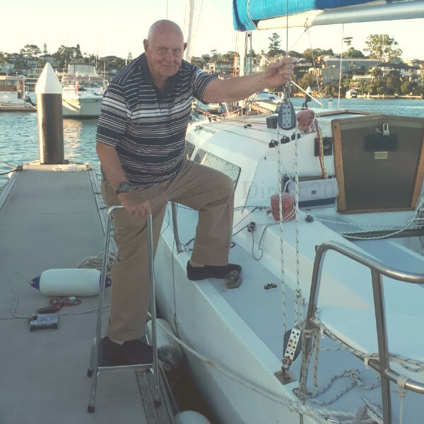 Step Stool with Rail Handle for Elderly Boat